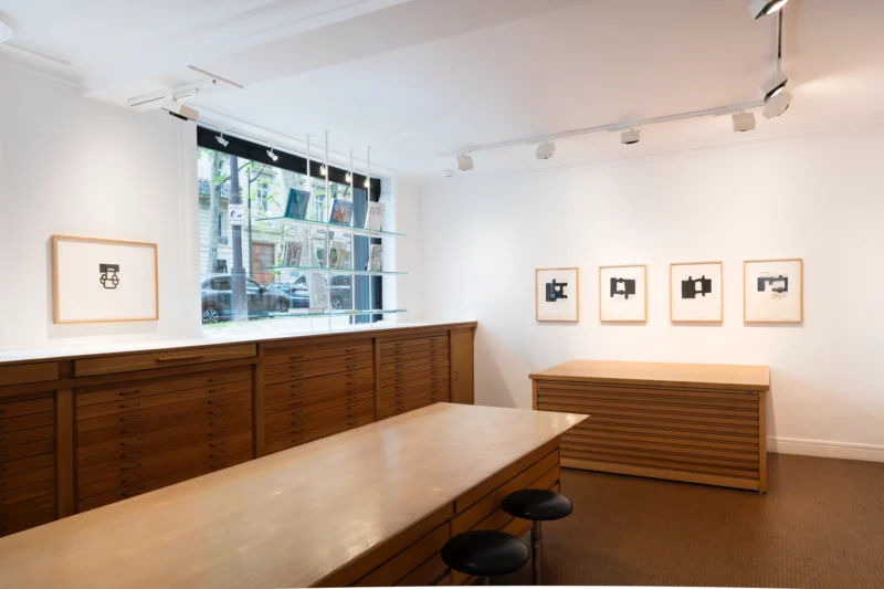 Installation shot from Eduardo Chillida: Selected prints, @ Galerie Lelong