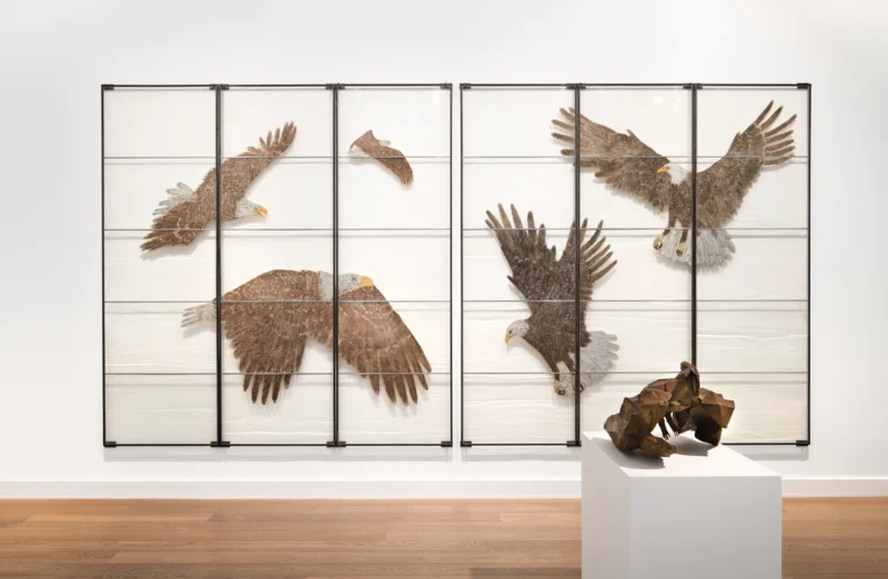 Installation shot from Kiki Smith: Flight, @ Galerie Lelong