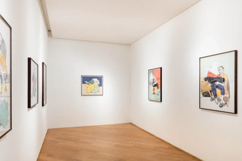 Installation shot from Paula Rego: Drawing from Life, @ Galerie Lelong