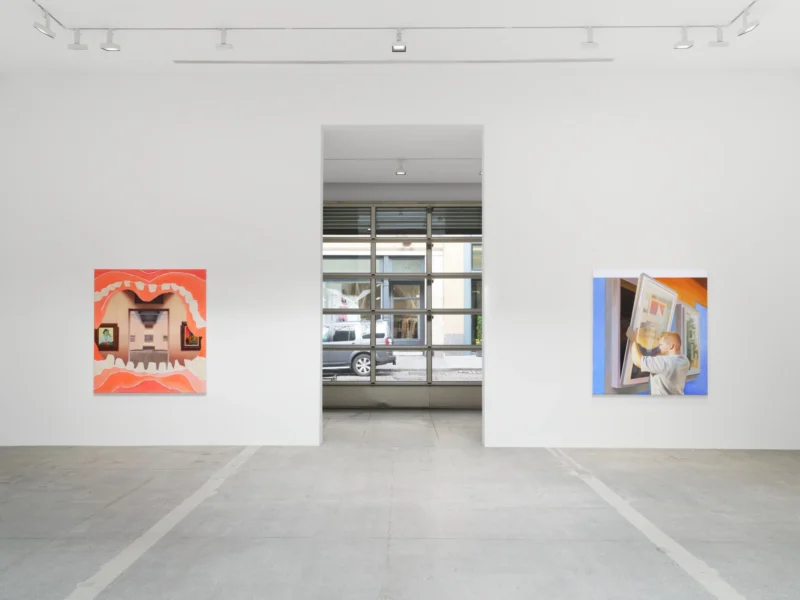 Installation shot from Allison Katz. Outta the Bag, @ Hauser & Wirth