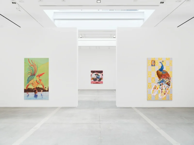 Installation shot from Allison Katz. Outta the Bag, @ Hauser & Wirth