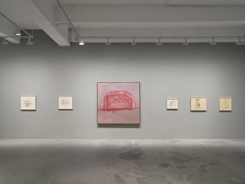 Installation shot from Life With P. Philip Guston: Paintings and Drawings 1964 - 1978, @ Hauser & Wirth