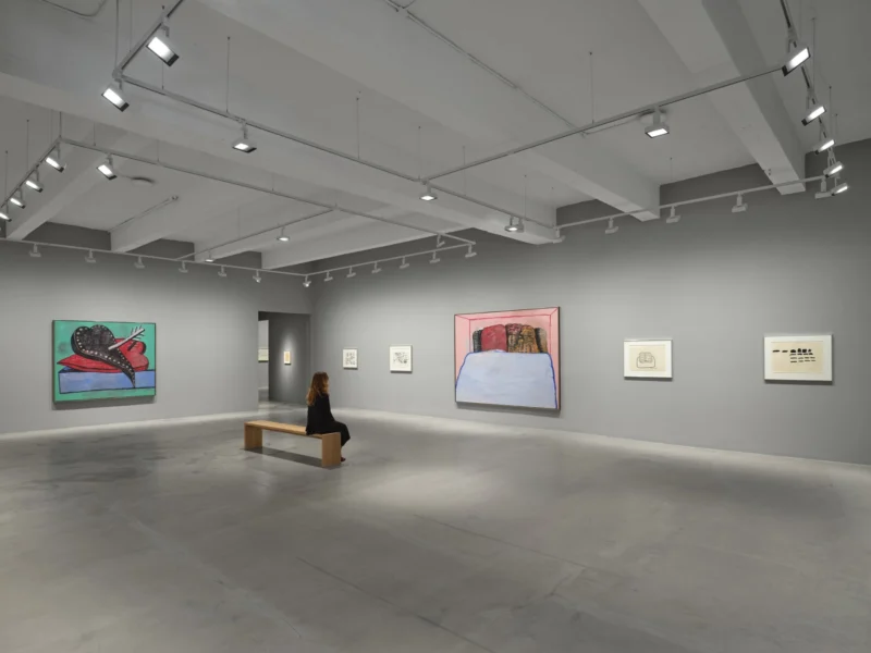 Installation shot from Life With P. Philip Guston: Paintings and Drawings 1964 - 1978, @ Hauser & Wirth
