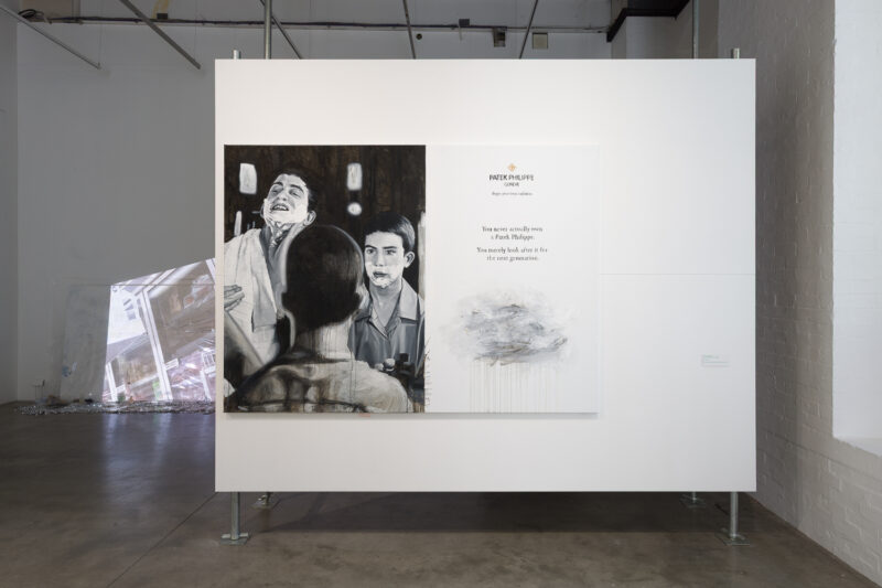 Installation shot from Genuine Fake Premium Economy, @ Institute of Contemporary Arts (ICA)