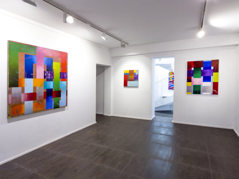 Installation shot from Pablo Griss: Dystopian Cartography, @ Luisa Catucci Contemporary