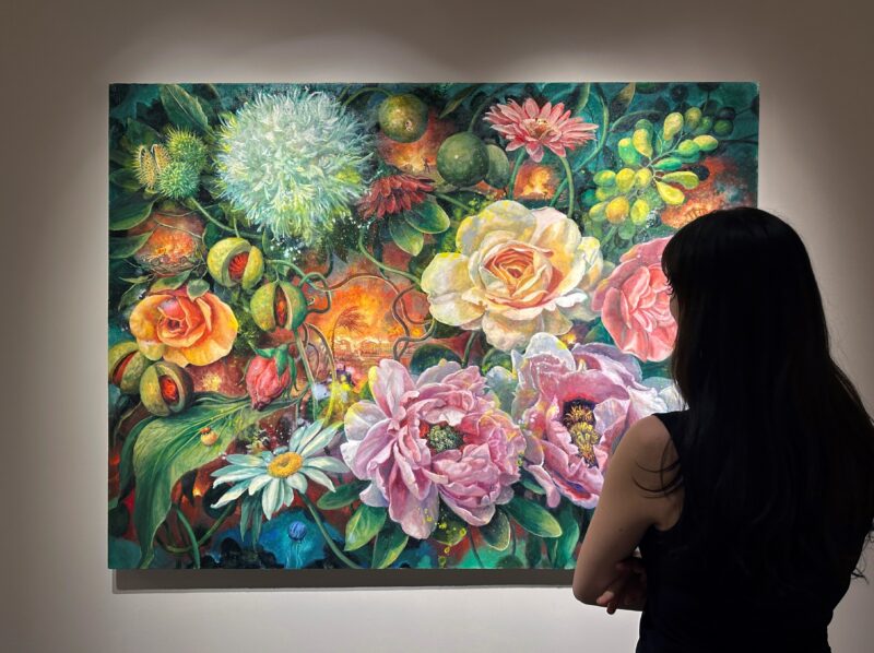 Installation shot from Julie Heffernan: Nutmeg’s Curse, @ Hirschl & Adler