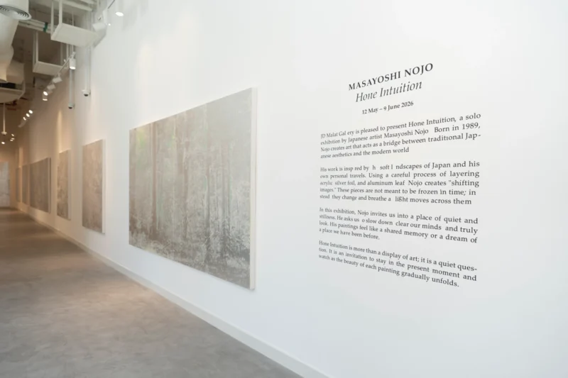 Installation shot from Masayoshi Nojo: Hone Intuition, @ JD Malat Gallery
