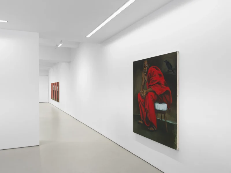 Installation shot from Lynette Yiadom-Boakye: Many A Moonlit Caveat, @ Jack Shainman Gallery