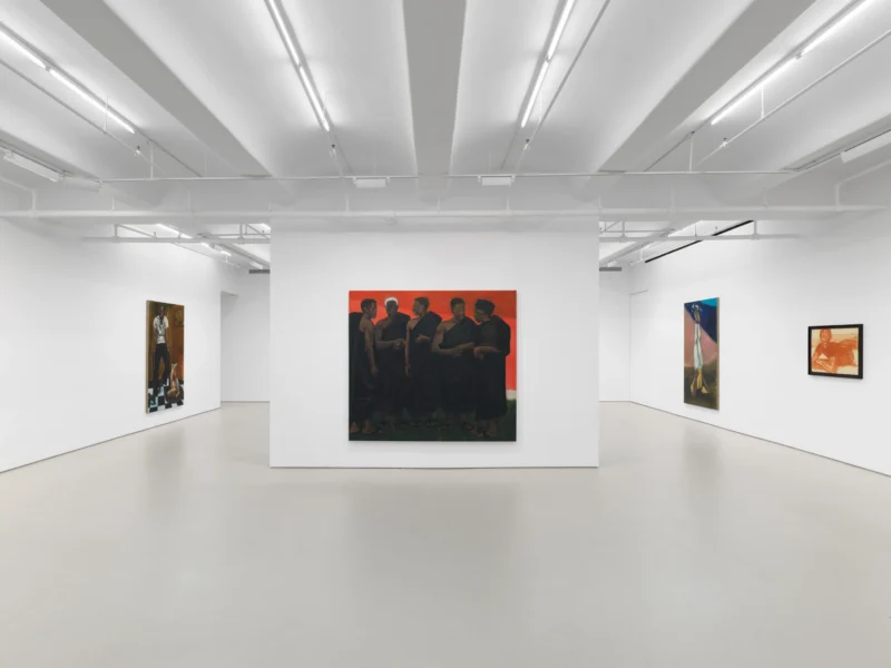 Installation shot from Lynette Yiadom-Boakye: Many A Moonlit Caveat, @ Jack Shainman Gallery