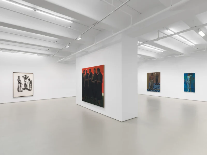 Installation shot from Lynette Yiadom-Boakye: Many A Moonlit Caveat, @ Jack Shainman Gallery