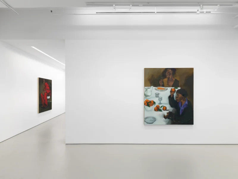 Installation shot from Lynette Yiadom-Boakye: Many A Moonlit Caveat, @ Jack Shainman Gallery
