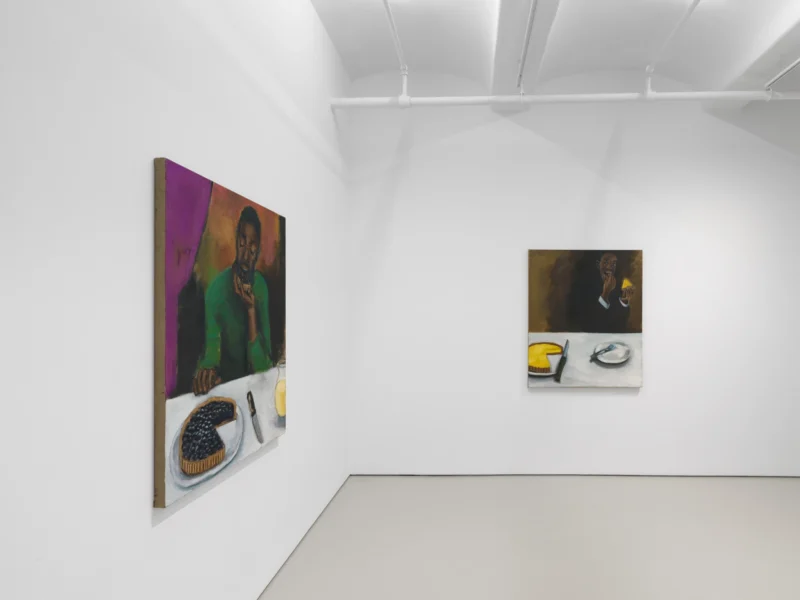 Installation shot from Lynette Yiadom-Boakye: Many A Moonlit Caveat, @ Jack Shainman Gallery