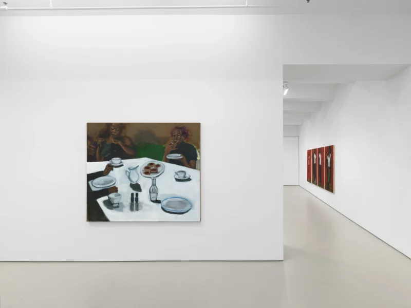 Installation shot from Lynette Yiadom-Boakye: Many A Moonlit Caveat, @ Jack Shainman Gallery