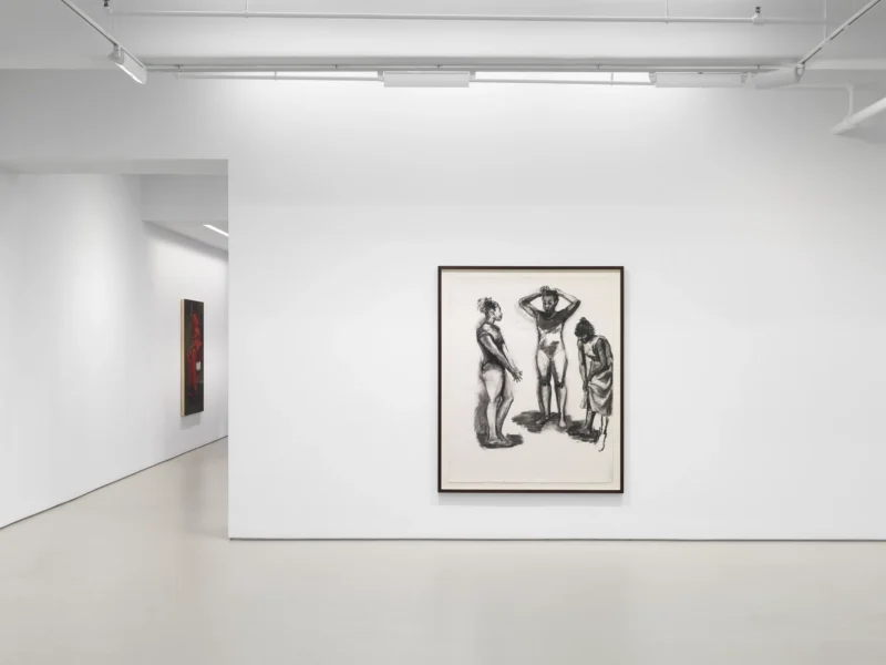 Installation shot from Lynette Yiadom-Boakye: Many A Moonlit Caveat, @ Jack Shainman Gallery