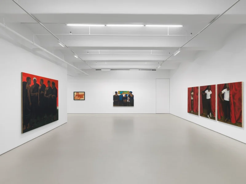 Installation shot from Lynette Yiadom-Boakye: Many A Moonlit Caveat, @ Jack Shainman Gallery