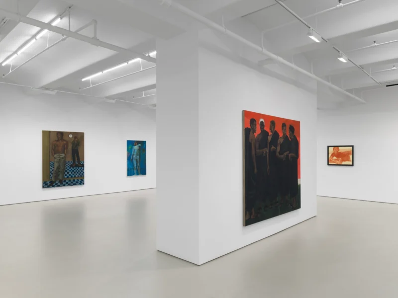 Installation shot from Lynette Yiadom-Boakye: Many A Moonlit Caveat, @ Jack Shainman Gallery
