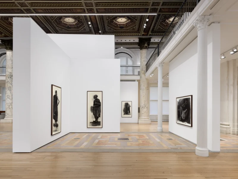 Installation shot from Lynette Yiadom-Boakye: Many A Moonlit Caveat, @ Jack Shainman Gallery