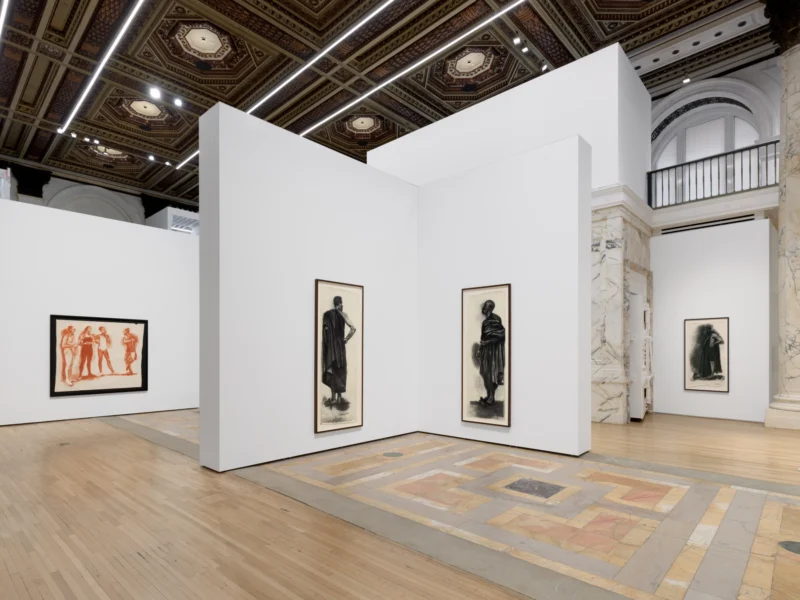 Installation shot from Lynette Yiadom-Boakye: Many A Moonlit Caveat, @ Jack Shainman Gallery
