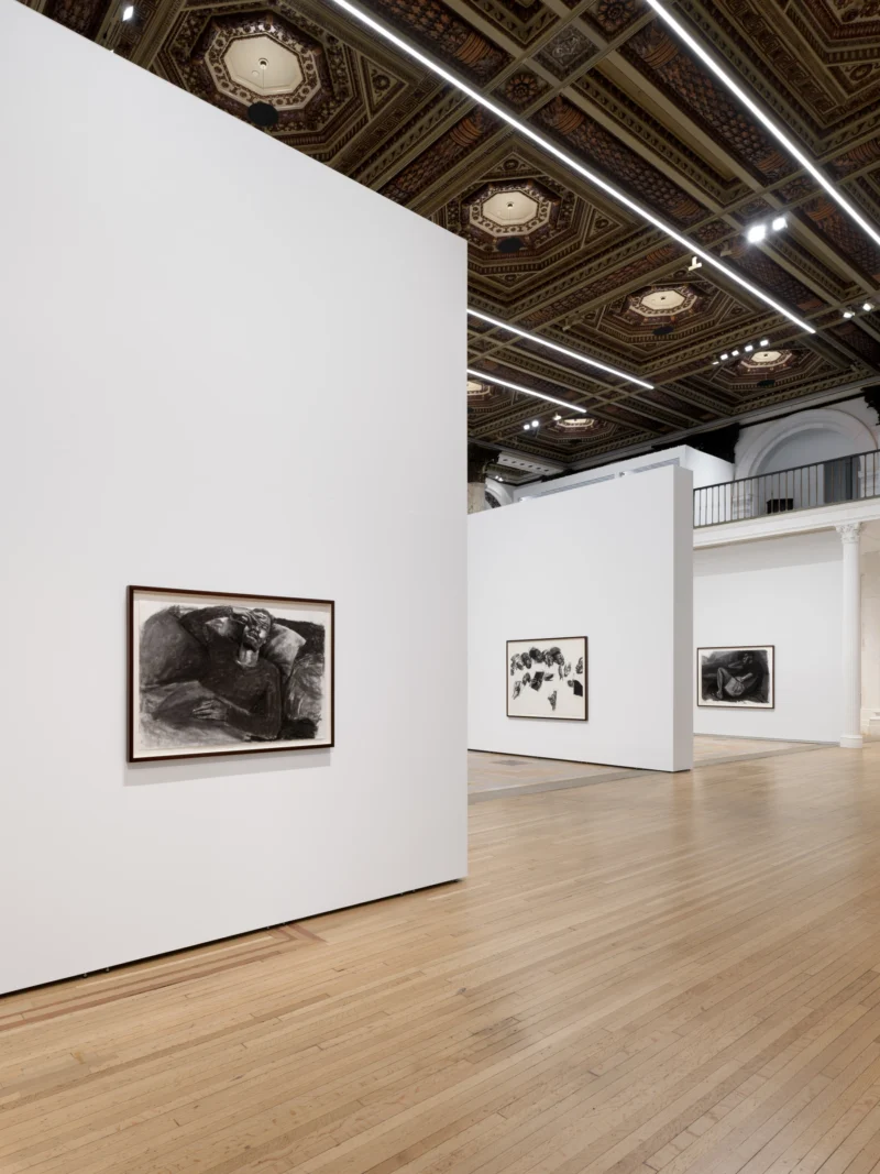 Installation shot from Lynette Yiadom-Boakye: Many A Moonlit Caveat, @ Jack Shainman Gallery