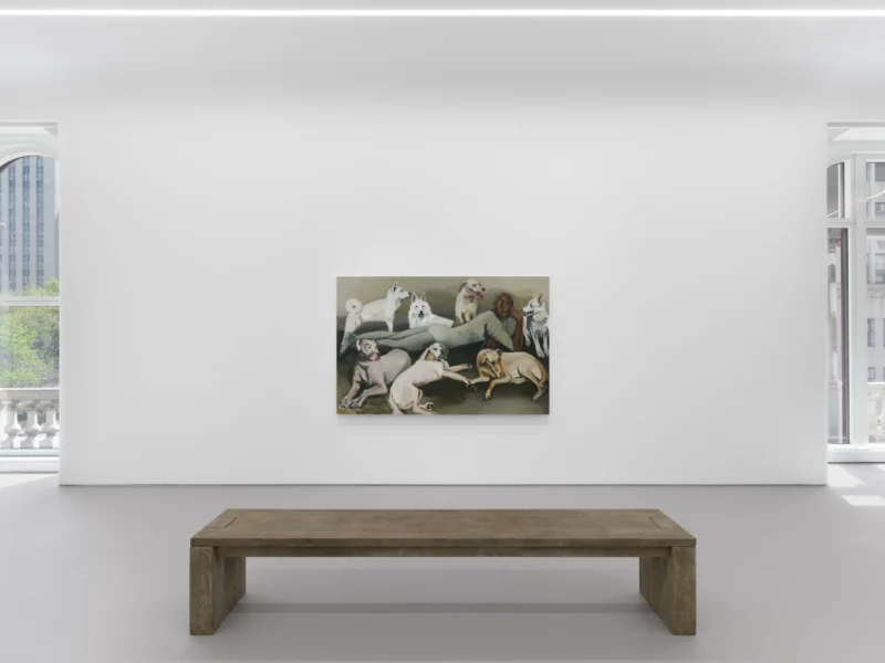 Installation shot from Lynette Yiadom-Boakye: Many A Moonlit Caveat, @ Jack Shainman Gallery