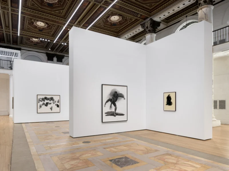 Installation shot from Lynette Yiadom-Boakye: Many A Moonlit Caveat, @ Jack Shainman Gallery