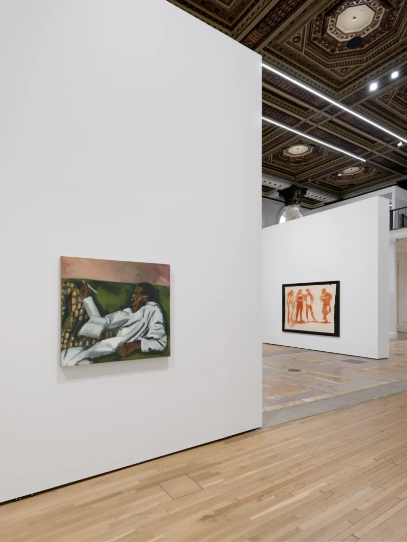 Installation shot from Lynette Yiadom-Boakye: Many A Moonlit Caveat, @ Jack Shainman Gallery