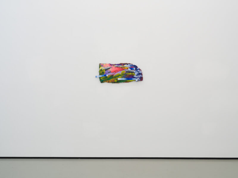 Installation shot from Katy Cowan: Tape Drifts and Figures Reach, @ Philip Martin Gallery