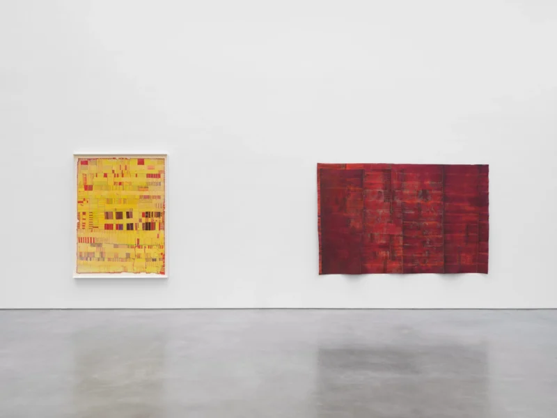 Installation shot from Huguette Caland: My Home, @ Lisson Gallery