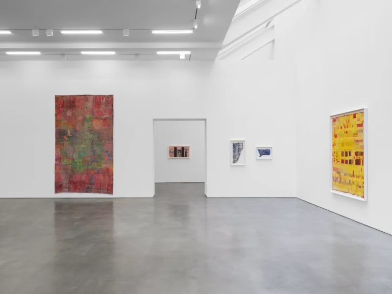 Installation shot from Huguette Caland: My Home, @ Lisson Gallery