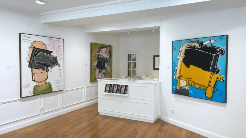 Installation shot from Mattia Moreni: Un autre regarder, @ Galleria d’Arte Maggiore g.a.m.