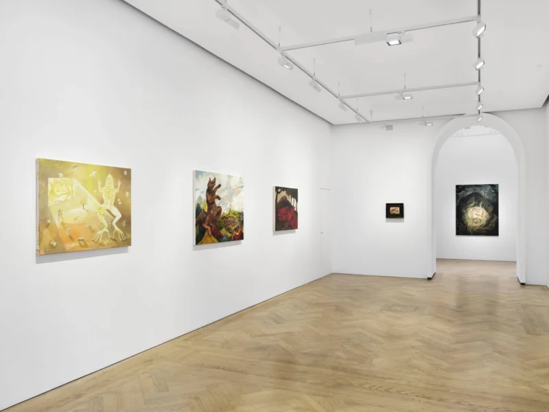 Installation shot from Kat Lyons: The Familiars, @ Pilar Corrias