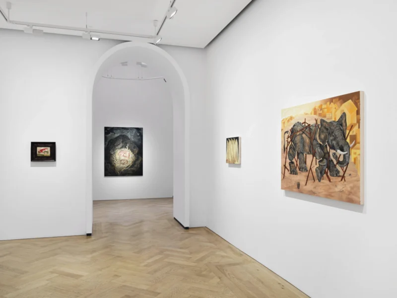 Installation shot from Kat Lyons: The Familiars, @ Pilar Corrias