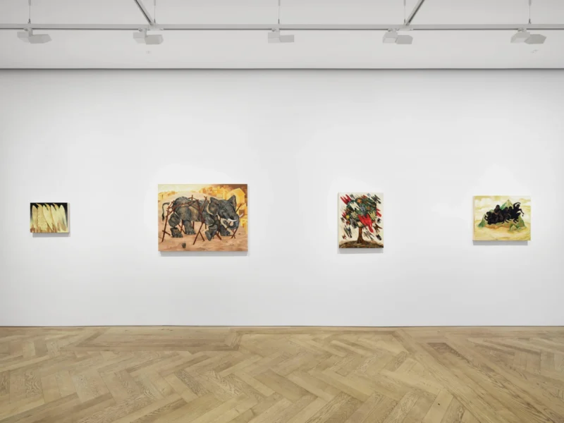 Installation shot from Kat Lyons: The Familiars, @ Pilar Corrias