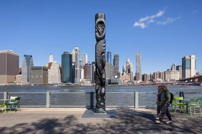 Installation shot from Woody De Othello: Guardian Spirit, @ Public Art Fund