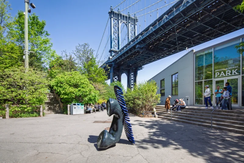 Installation shot from Woody De Othello: Guardian Spirit, @ Public Art Fund