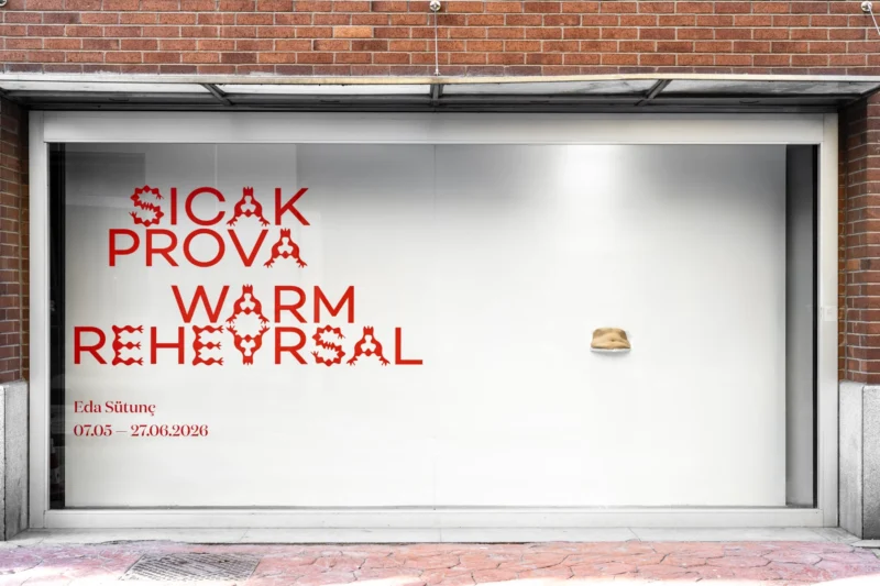 Installation shot from Eda Sütunç: Warm Rehearsal, @ SANATORIUM
