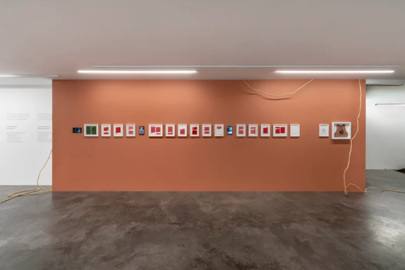 Installation shot from Eda Sütunç: Warm Rehearsal, @ SANATORIUM