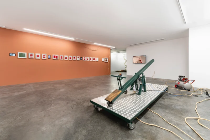 Installation shot from Eda Sütunç: Warm Rehearsal, @ SANATORIUM