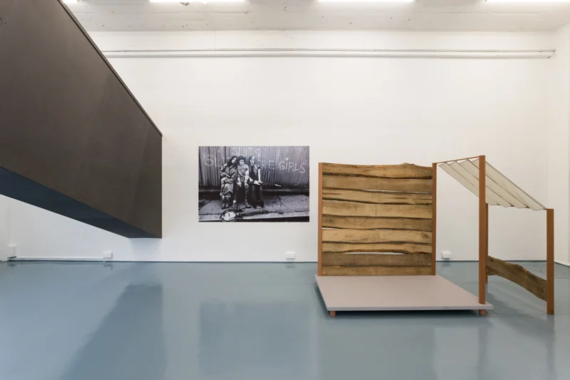Installation shot from Ângela Ferreira: Slits are Girls, @ The Showroom