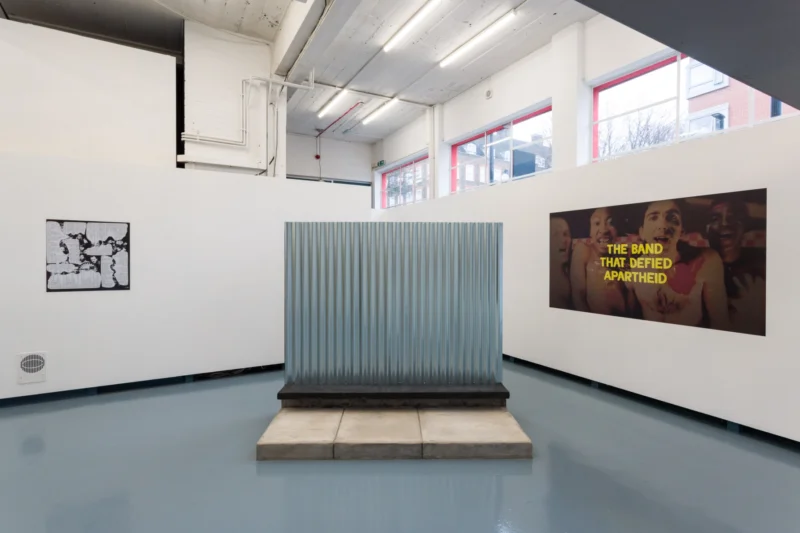 Installation shot from Ângela Ferreira: Slits are Girls, @ The Showroom