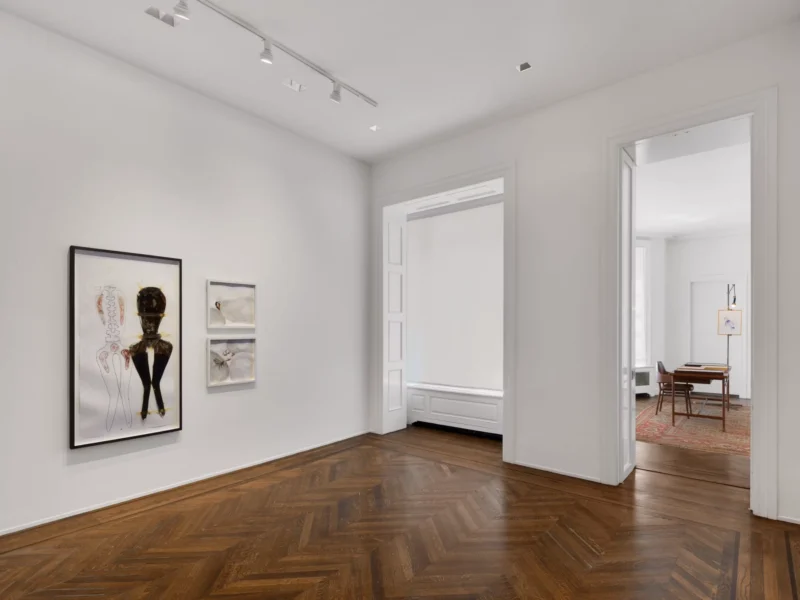 Installation shot from Enrico David: Works on Paper: 1995-2026, @ VeneKlasen
