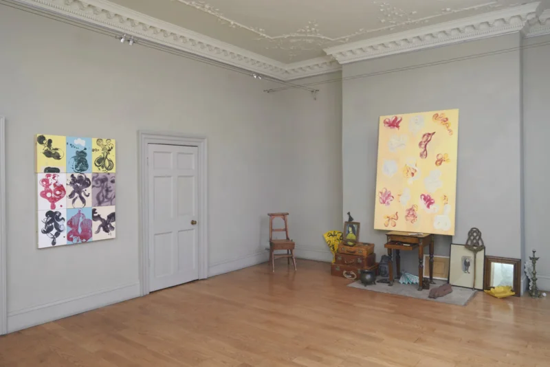Installation shot from Mikey Cuddihy: Curious Yellow, @ domobaal