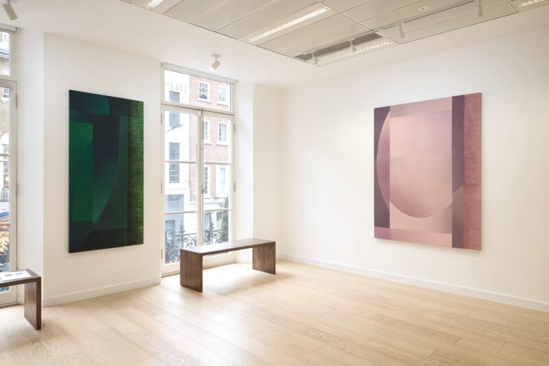 Installation shot from Rebecca Ward: lighter later, @ Ronchini
