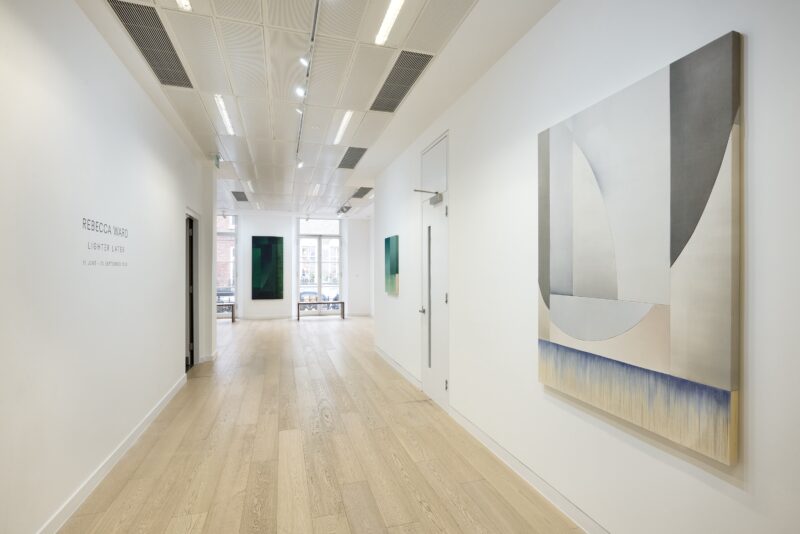 Installation shot from Rebecca Ward: lighter later, @ Ronchini