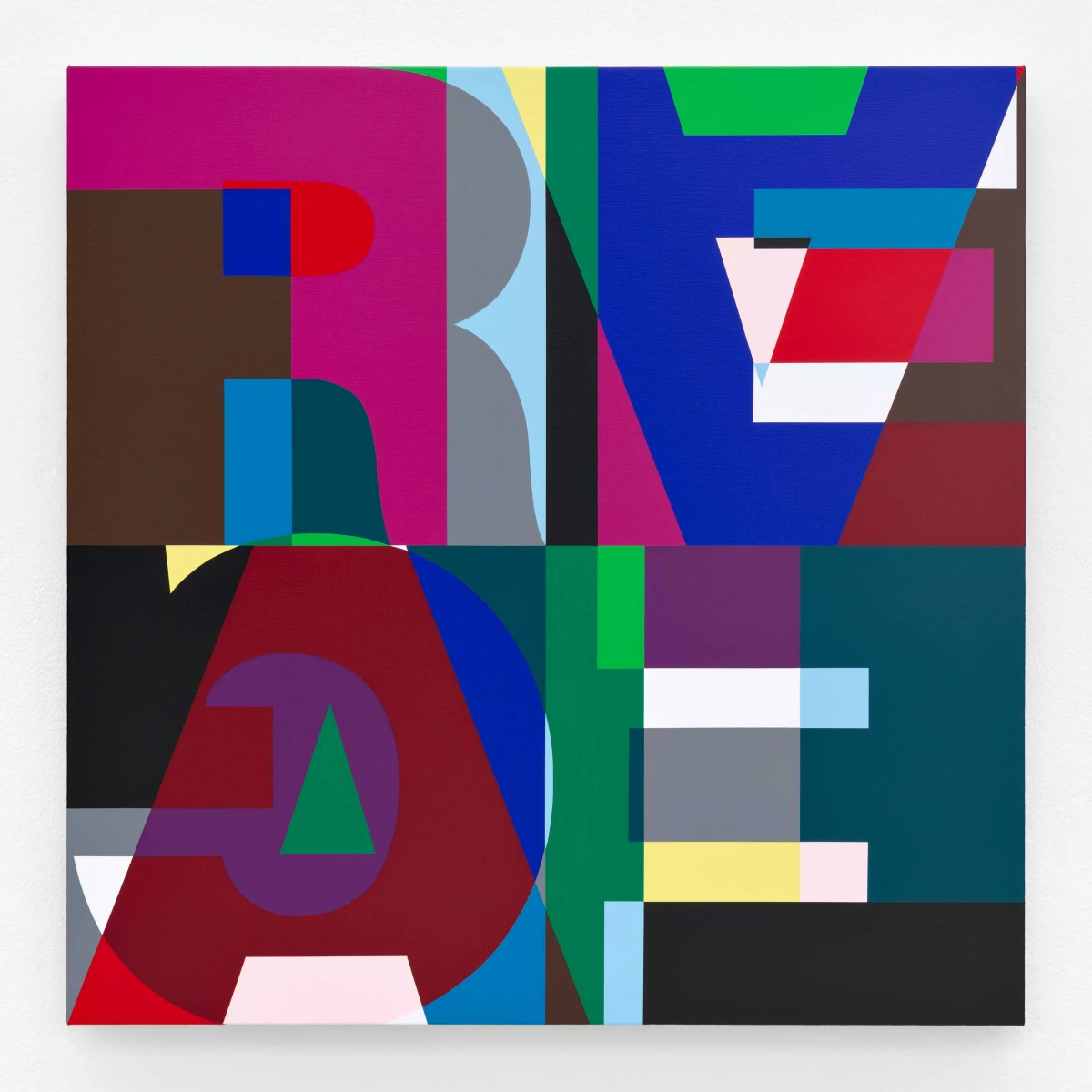 Heimo Zobernig, untitled (Text: REAL/EGAL), 2022