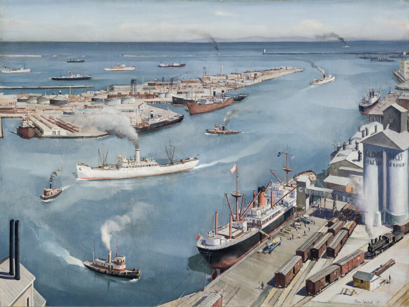 Unknown artist, San Pedro Harbor, 1937
