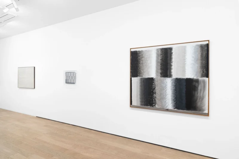 Installation shot from Piene, Mack, Uecker - Light, Space and Time, @ Almine Rech