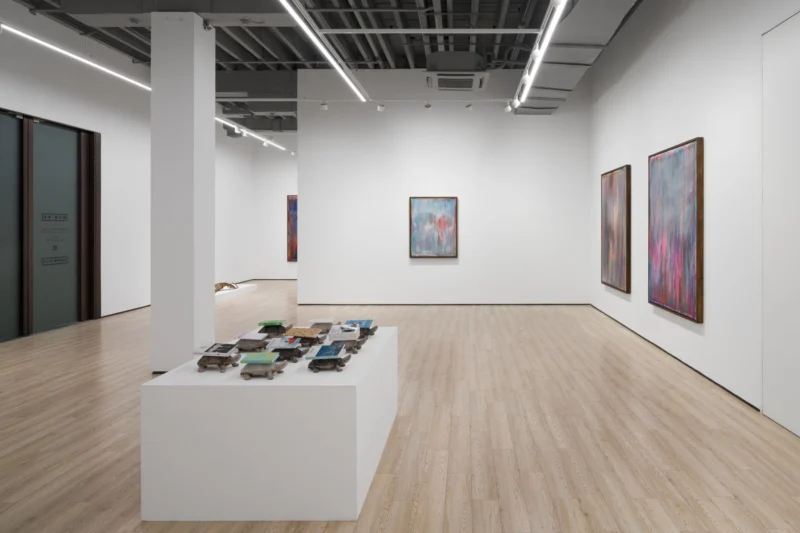 Installation shot from Thu-Van Tran: No Longer Day, Not Yet Night, @ Almine Rech