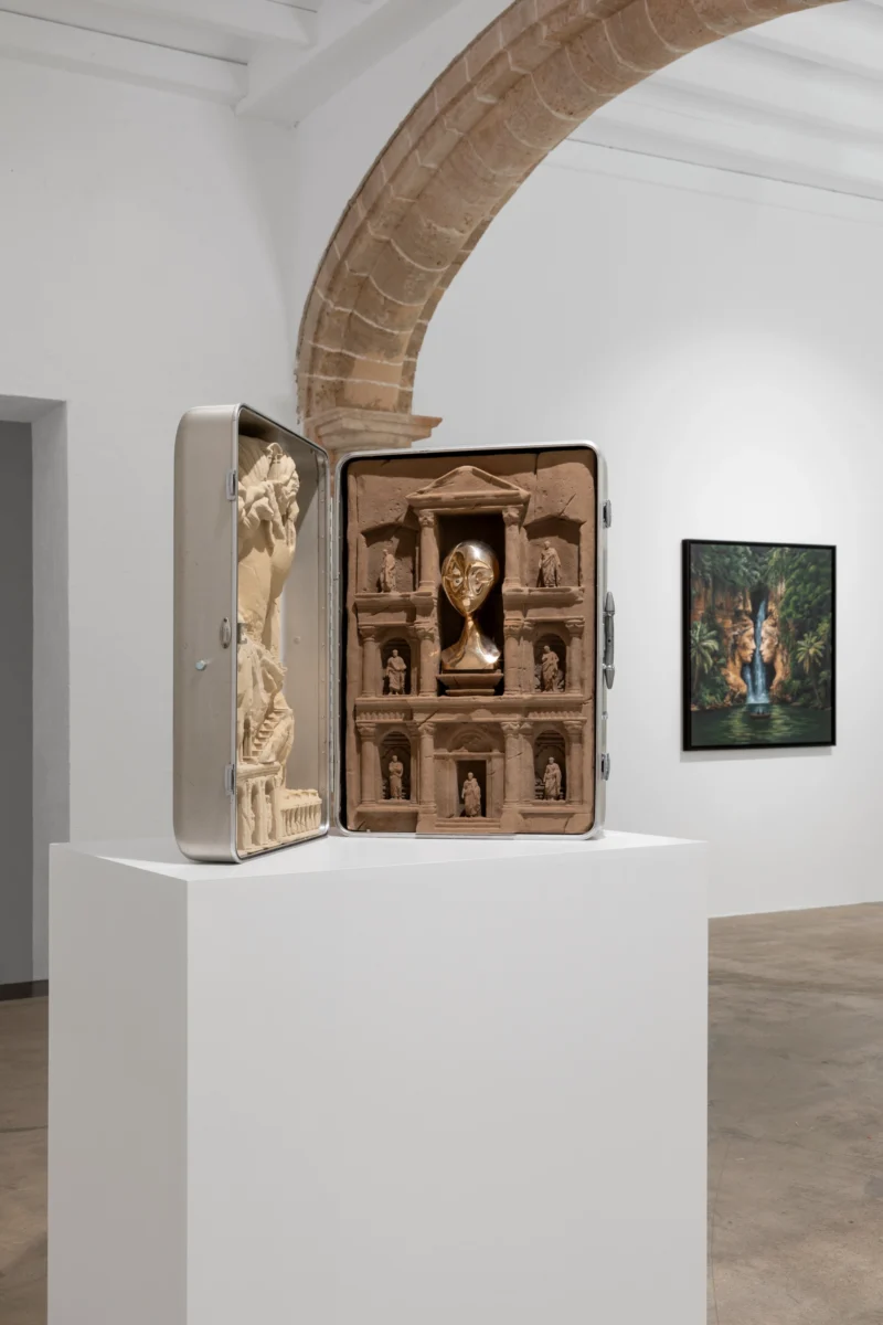 Installation shot from Daniel Arsham: Eroded Horizon, @ Baró Galeria