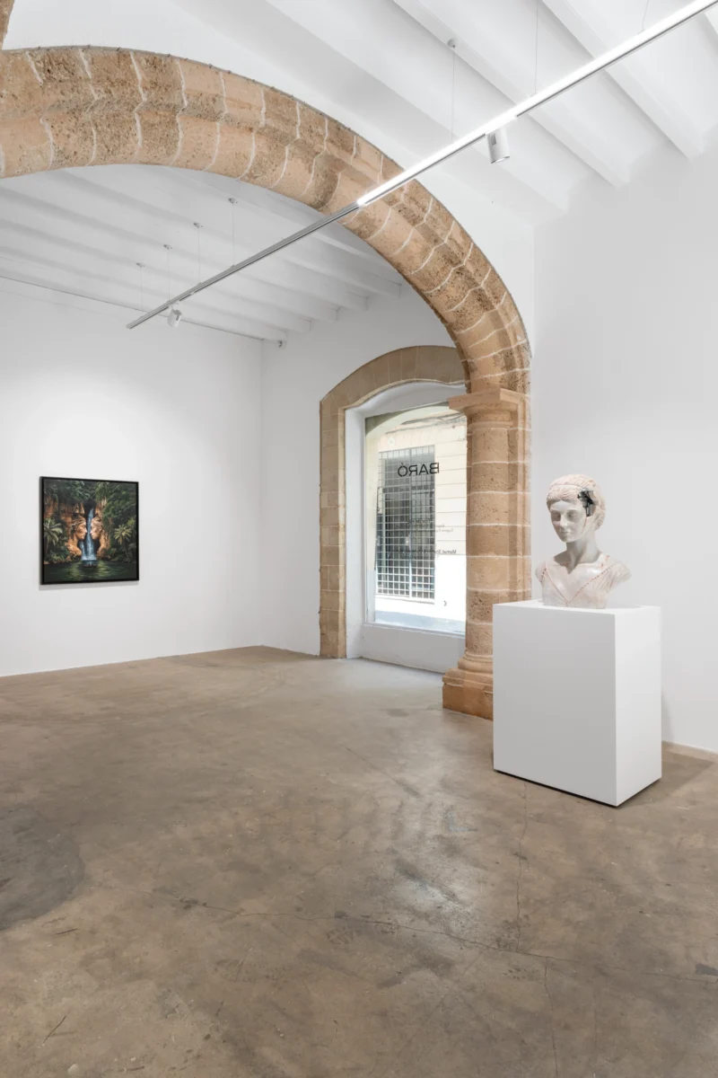 Installation shot from Daniel Arsham: Eroded Horizon, @ Baró Galeria